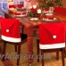 4 piezas Festival de Navidad Silla de comedor cubierta de tela no tejida sombrero rojo con bola silla cubierta para Cocina decorativo Año Nuevo ali-53050905
